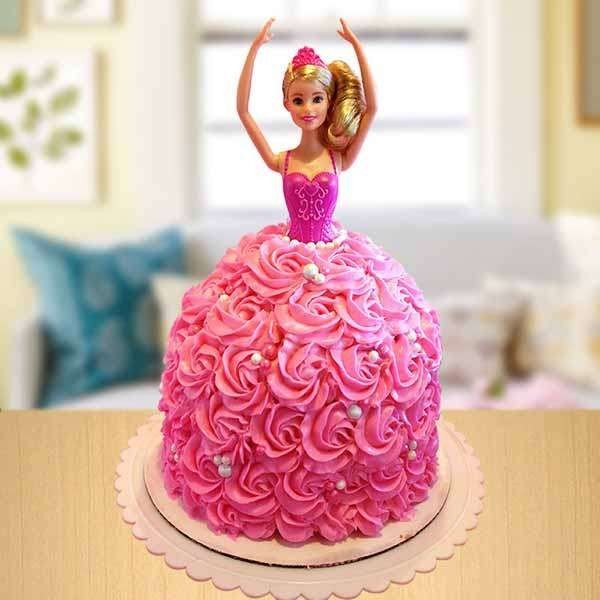 Pink Barbie Cake