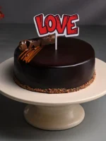 Chocolate Truffle Cake With Love Topper