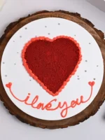 Red Velvet I love You Cake