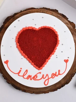 Red Velvet I love You Cake