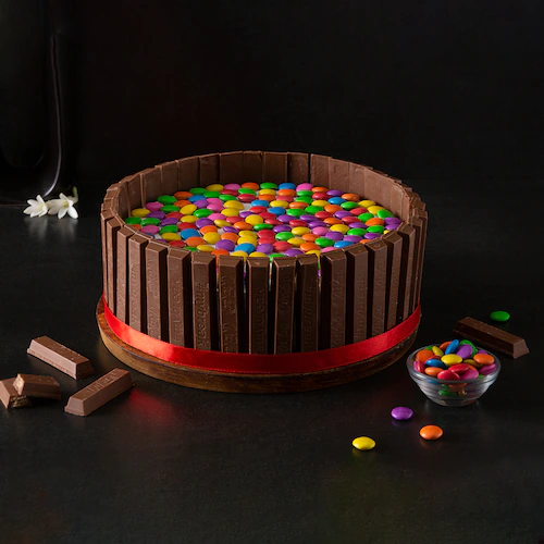 Swirl Of Gems Kit Kat Cake