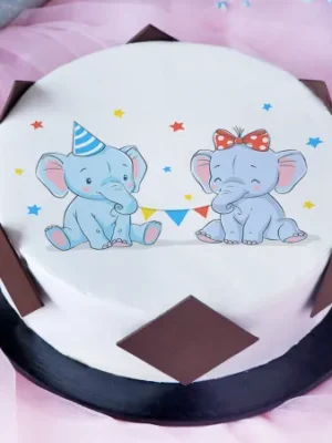 Cute Elephants Baby Shower