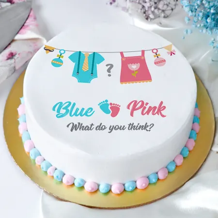 Girl or Boy Baby Shower Poster Cake (Half Kg)
